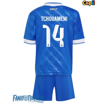 Real Madrid Aurelien Tchouameni #14 Echipament de Fotbal Replică 2025-26 Copii Treilea (+ Șorturi)